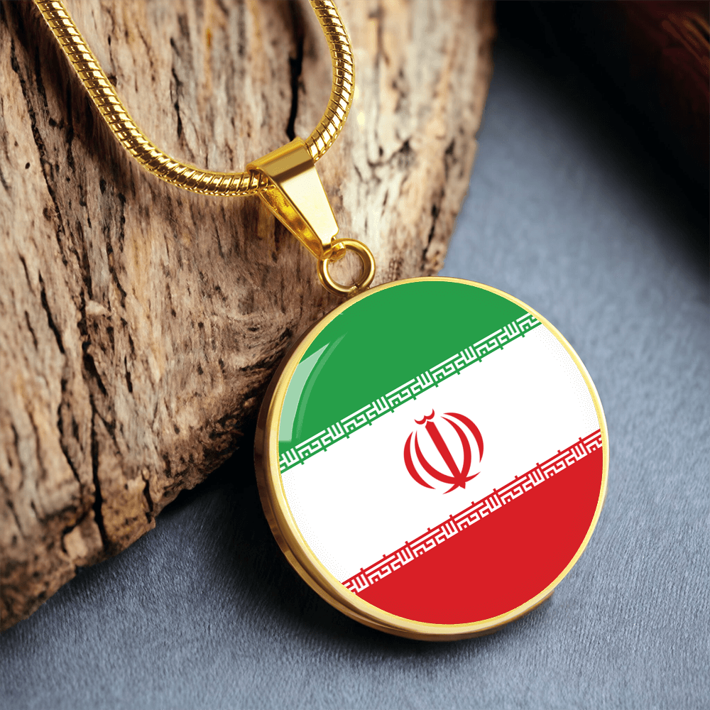 Iran Flag Pendant Necklace