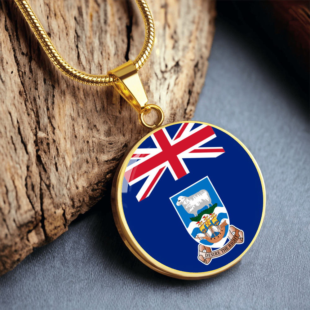 Falkland Islands Flag Pendant Necklace