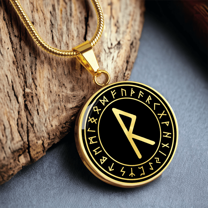 Raido Rune Viking Necklace