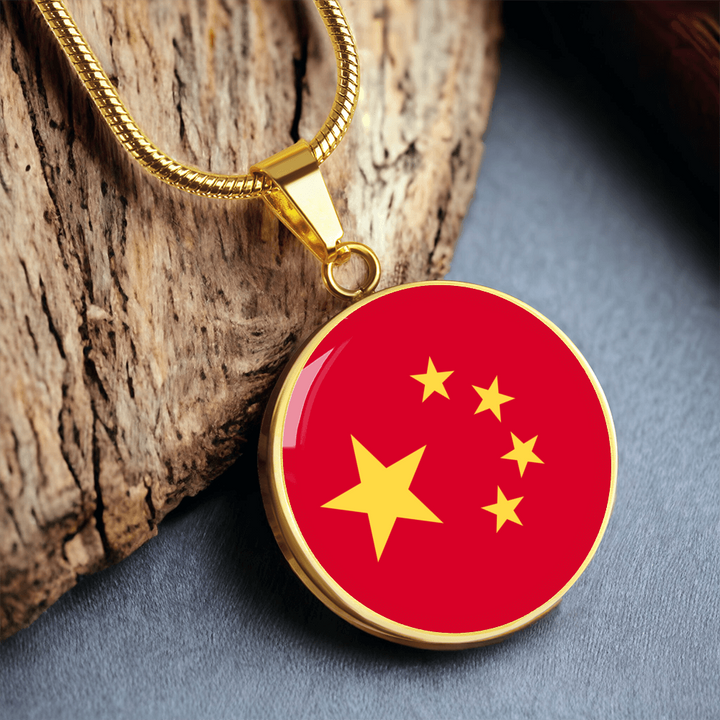 China Flag Pendant Necklace