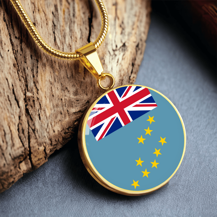 Tuvalu Flag Pendant Necklace