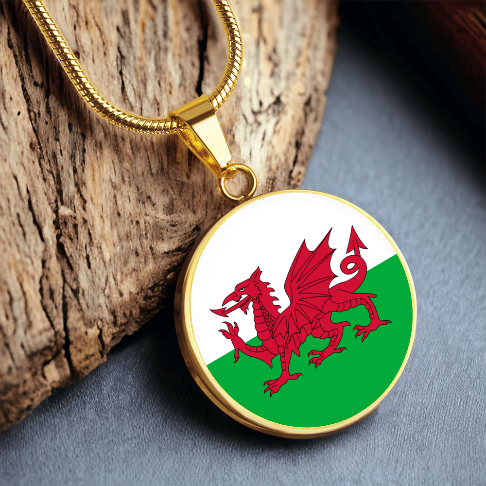 Wales Flag Pendant Necklace