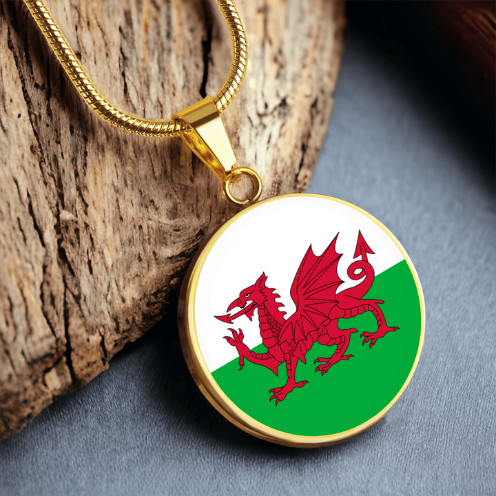 Wales Flag Pendant Necklace