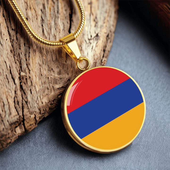 Armenia Flag Pendant Necklace