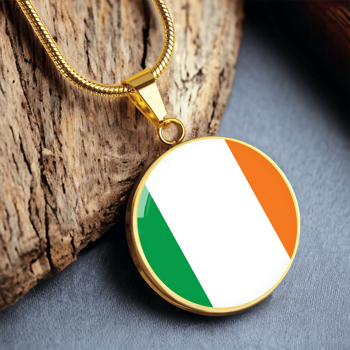 Ireland Flag Pendant Necklace