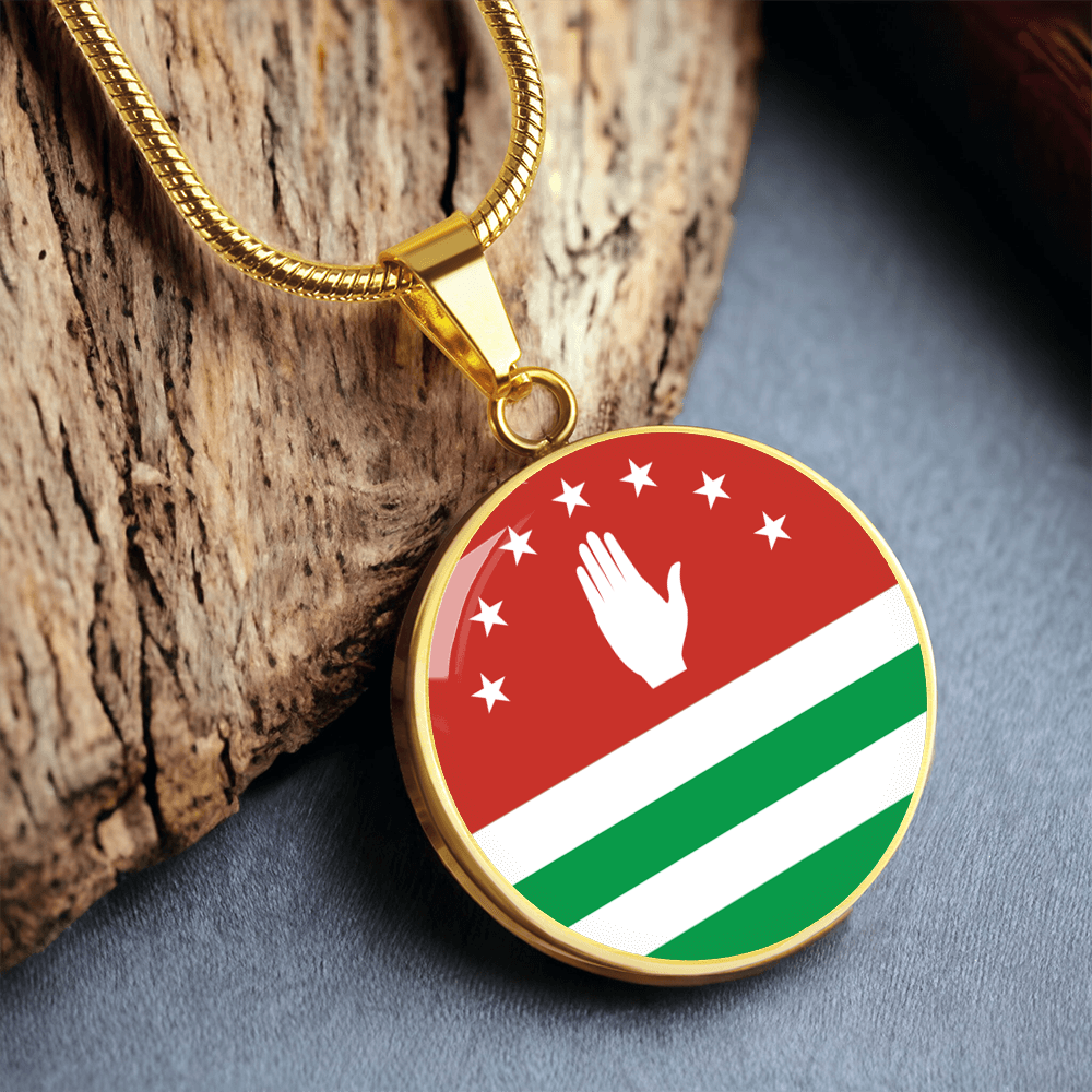 Abkhazia Flag Pendant Necklace