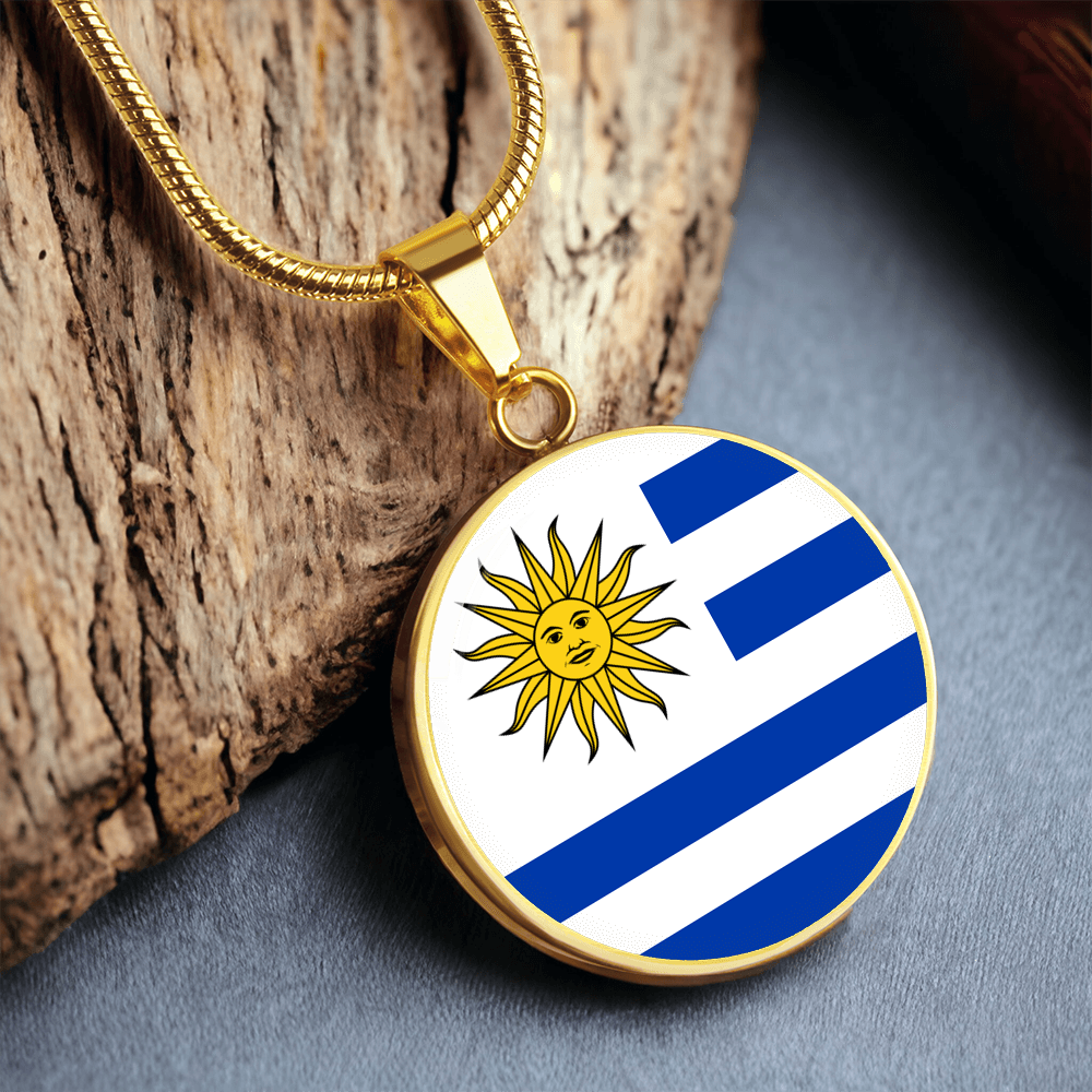 Uruguay Flag Pendant Necklace