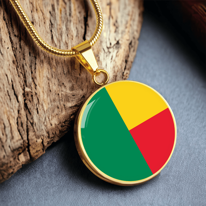 Benin Flag Pendant Necklace