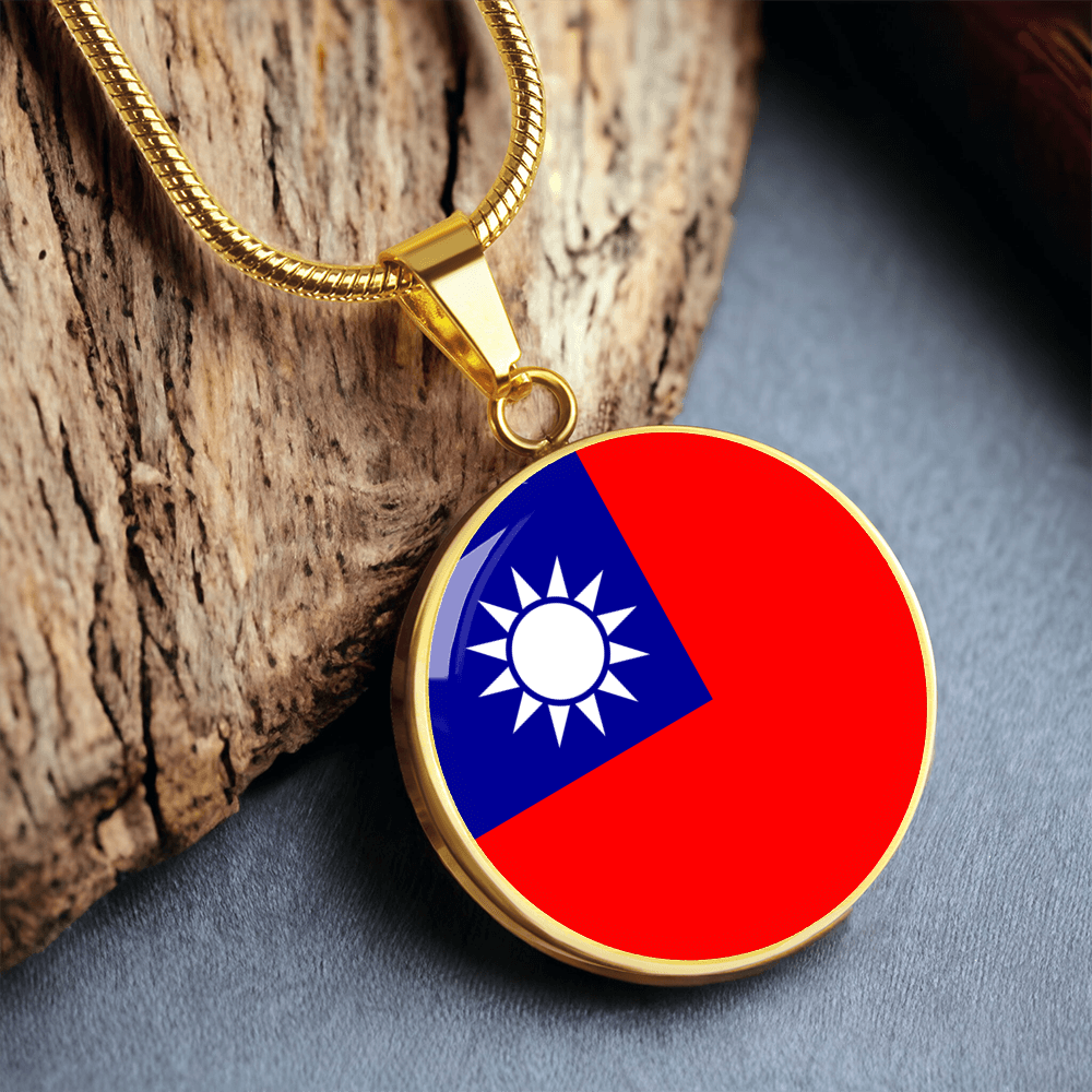 Taiwan Flag Pendant Necklace