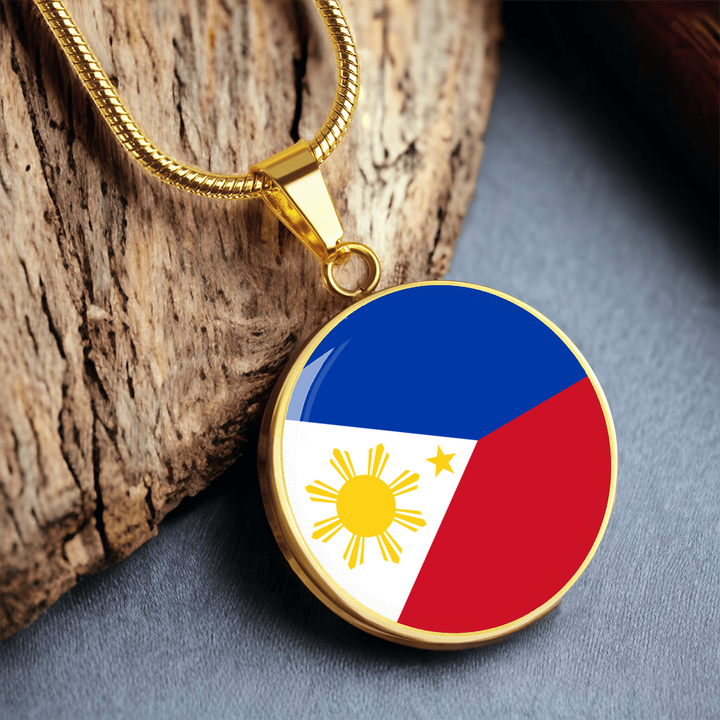 Philippines Flag Pendant Necklace