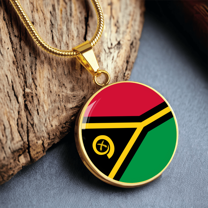 Vanuatu Flag Pendant Necklace