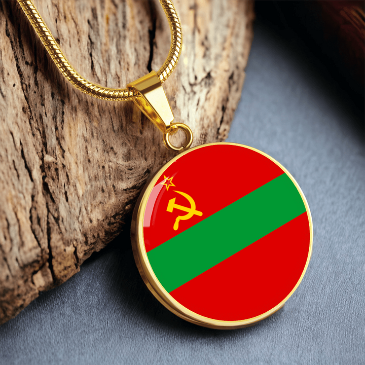Transnistria Flag Pendant Necklace