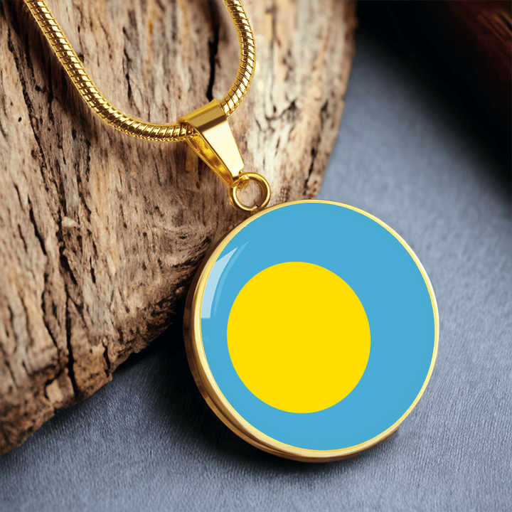 Palau Flag Pendant Necklace