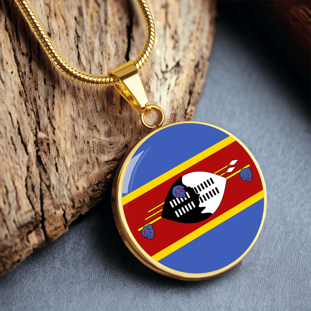 Swaziland Flag Pendant Necklace
