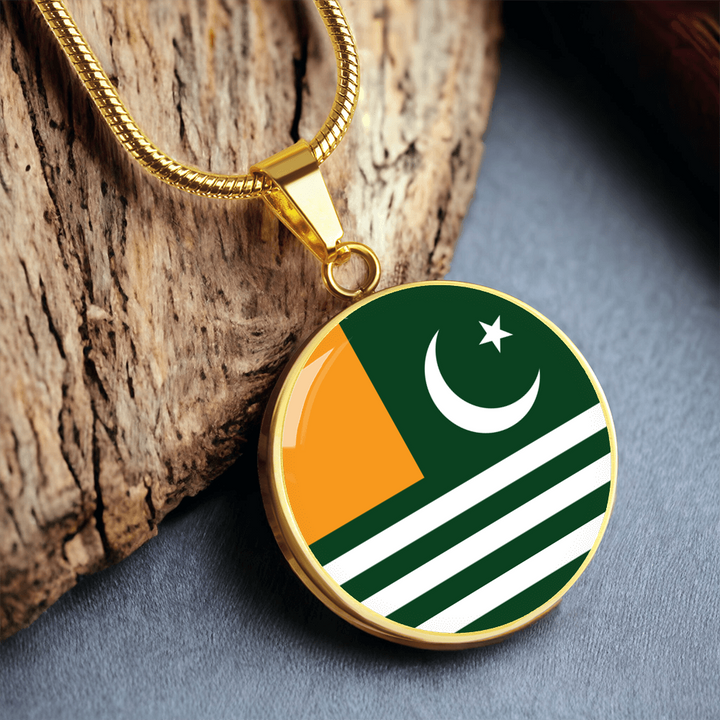 Azad Kashmir Flag Pendant Necklace