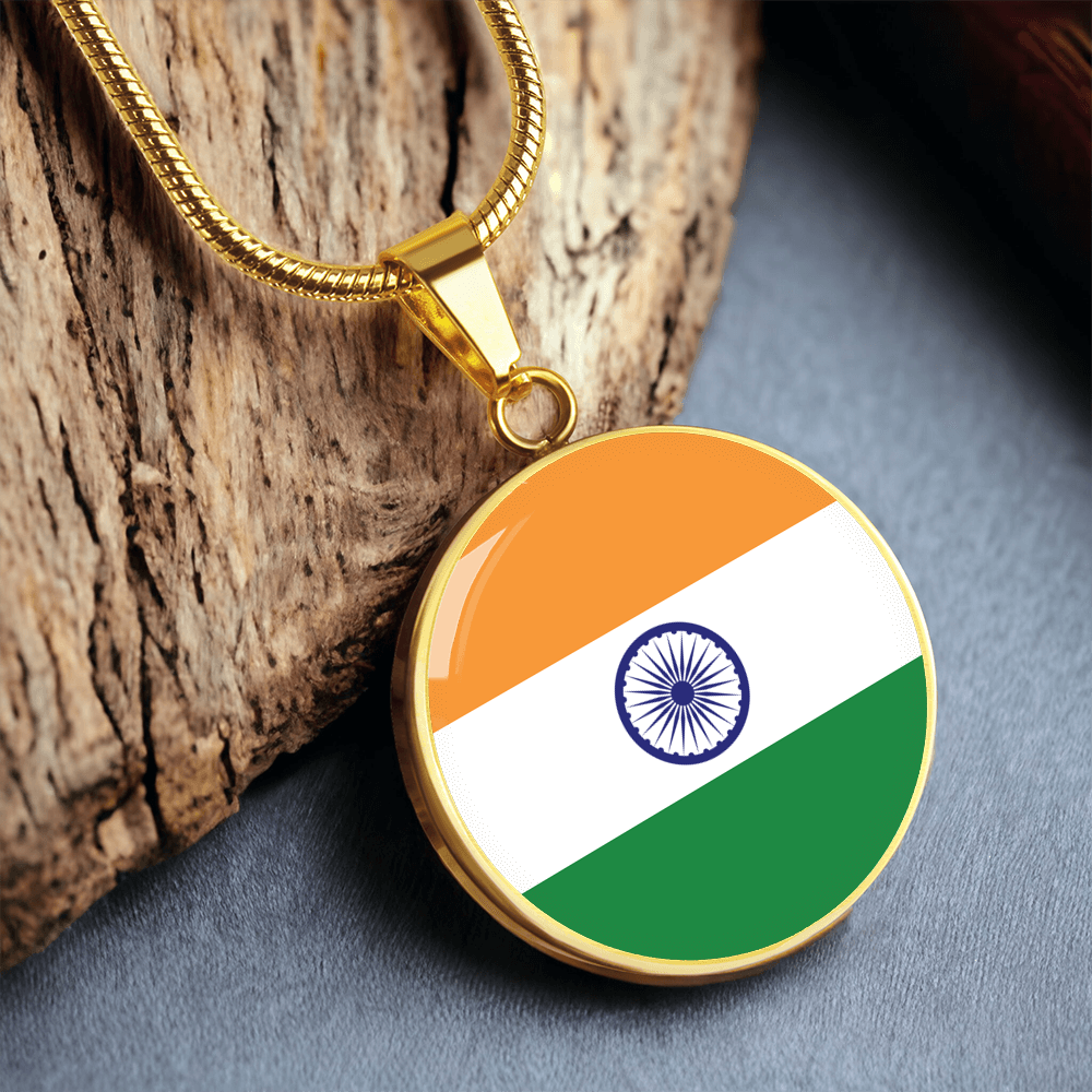 India Flag Pendant Necklace
