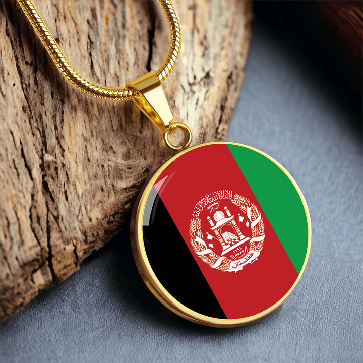 Afghanistan Flag Pendant Necklace