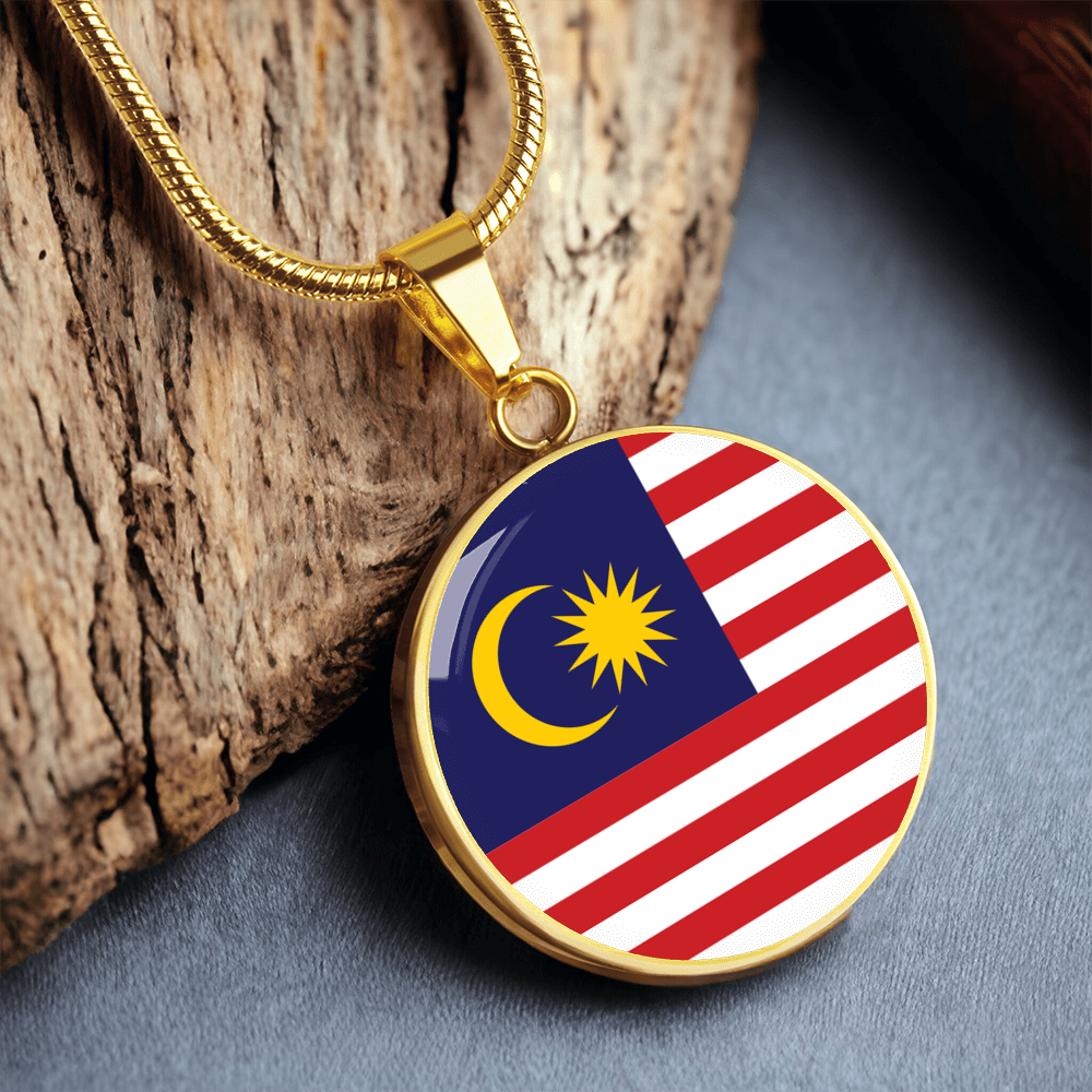 Malaysia Flag Pendant Necklace