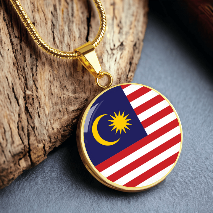 Malaysia Flag Pendant Necklace
