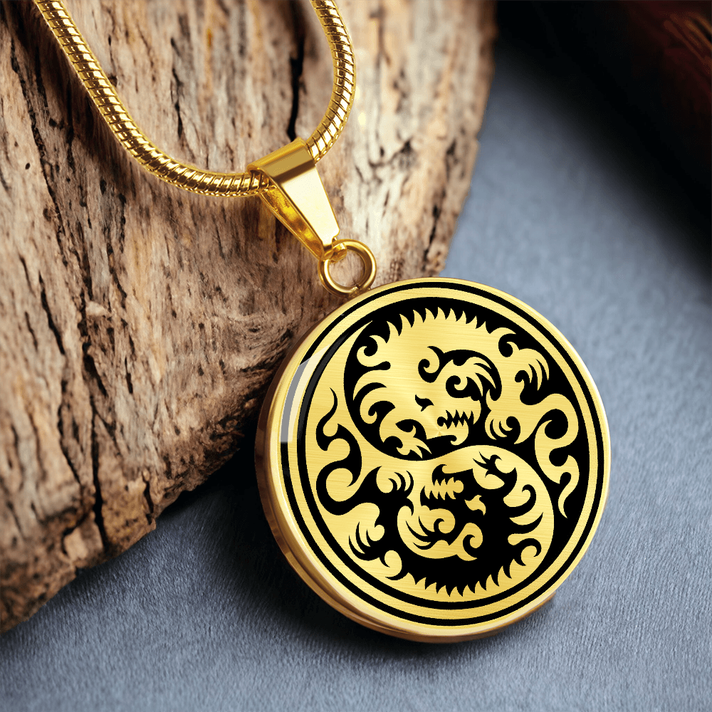 Yin Yang Dragon Necklace