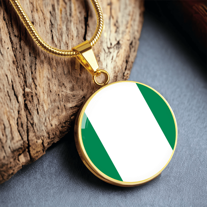 Nigeria Flag Pendant Necklace