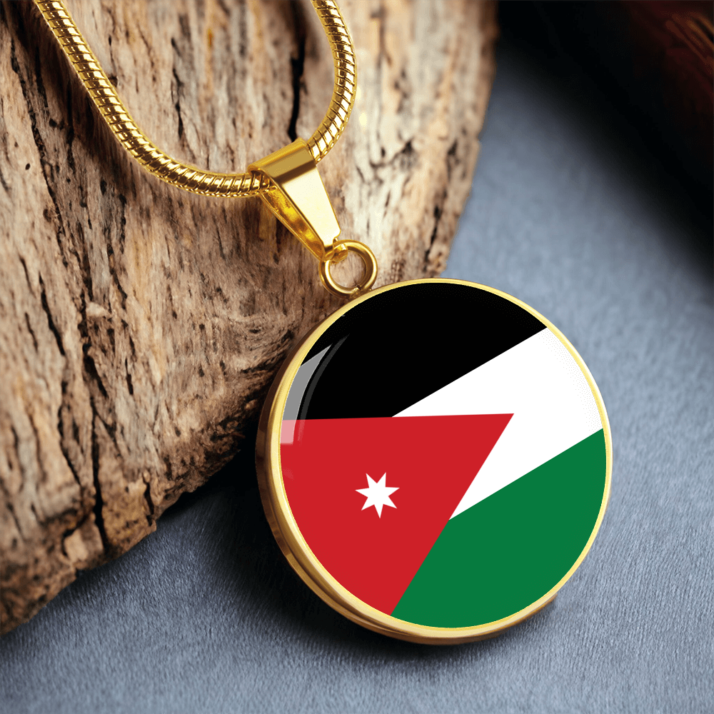 Jordan Flag Pendant Necklace