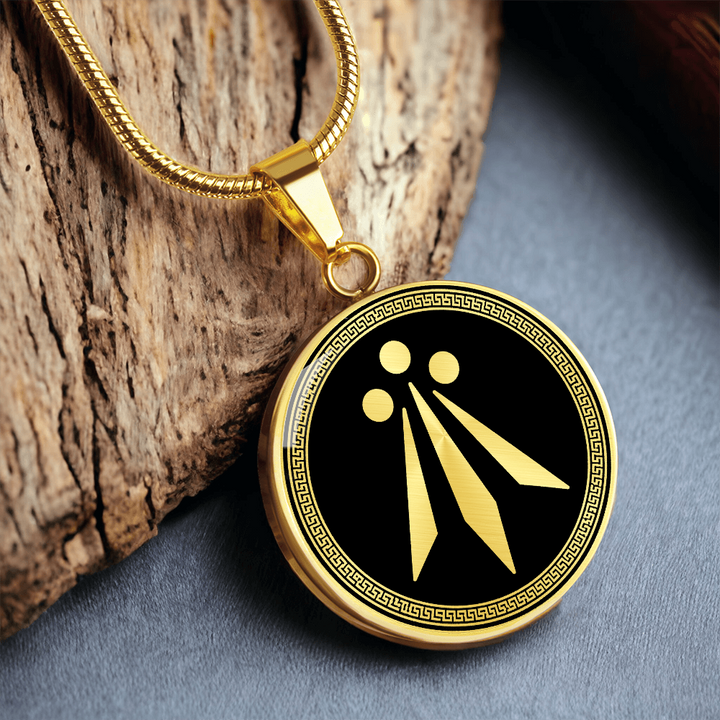 Triple Sun Symbol Necklace