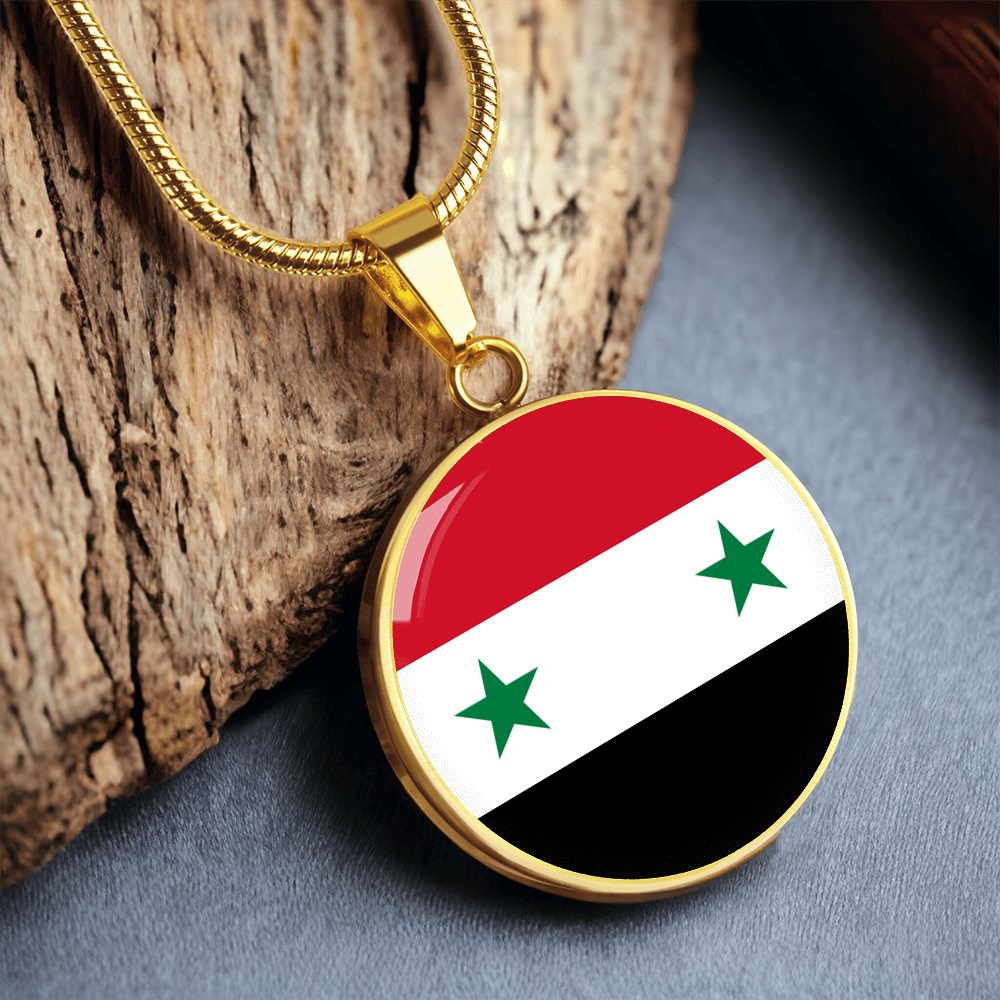 Syria Flag Pendant Necklace