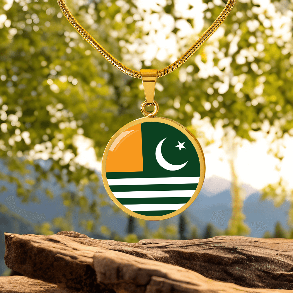 Azad Kashmir Flag Pendant Necklace