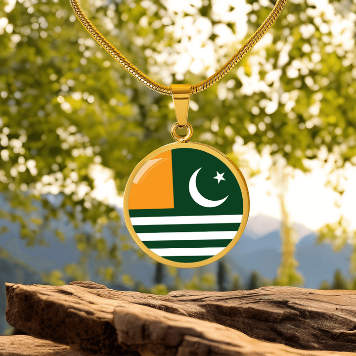 Azad Kashmir Flag Pendant Necklace