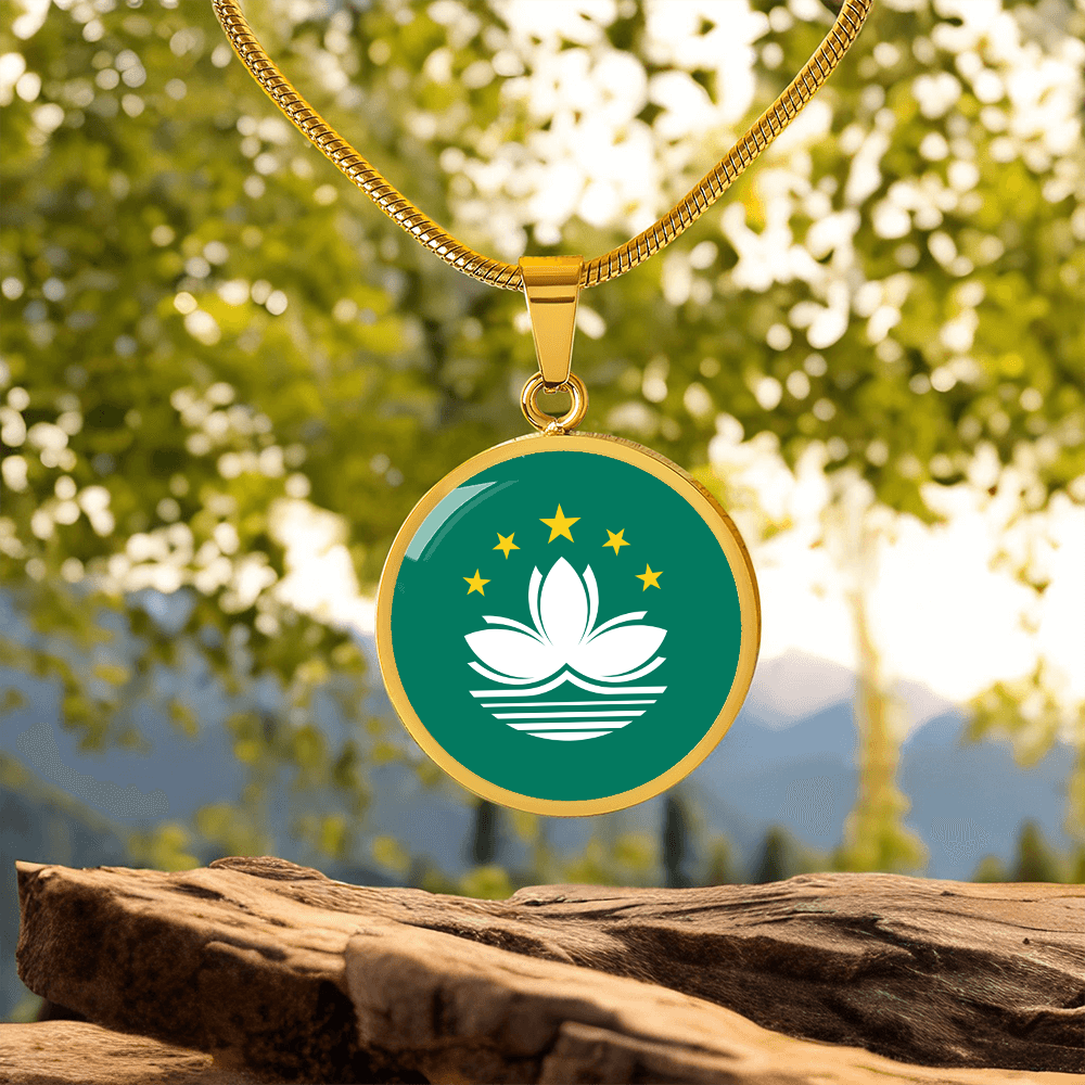 Macau Flag Pendant Necklace