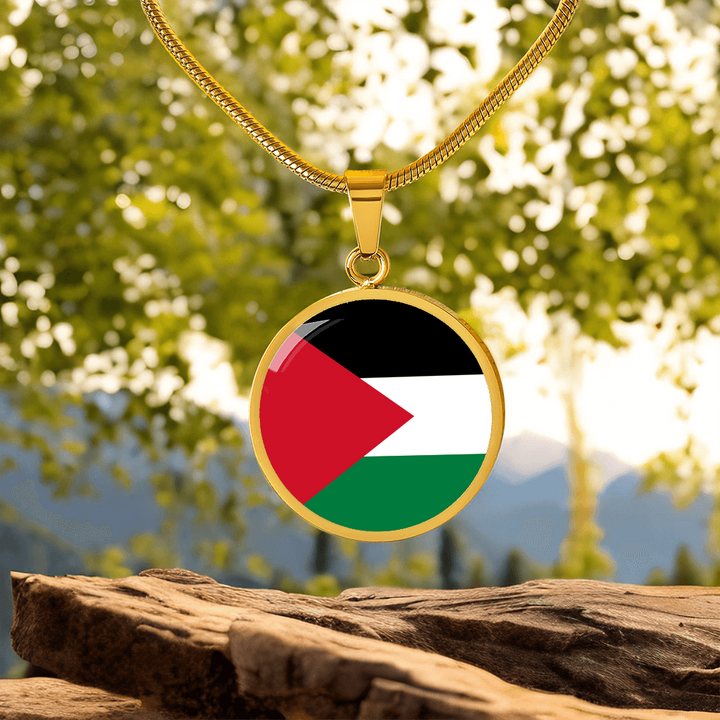 Palestine Flag Pendant Necklace