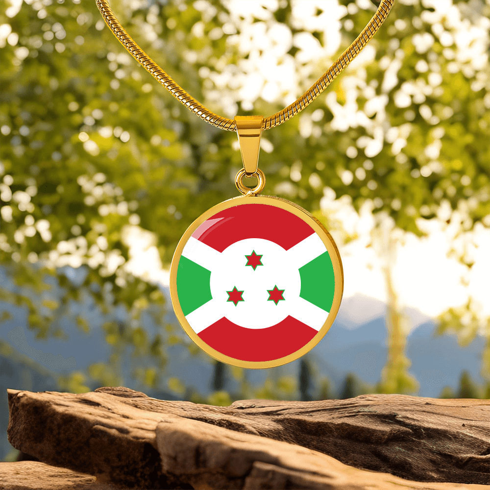 Burundi Flag Pendant Necklace