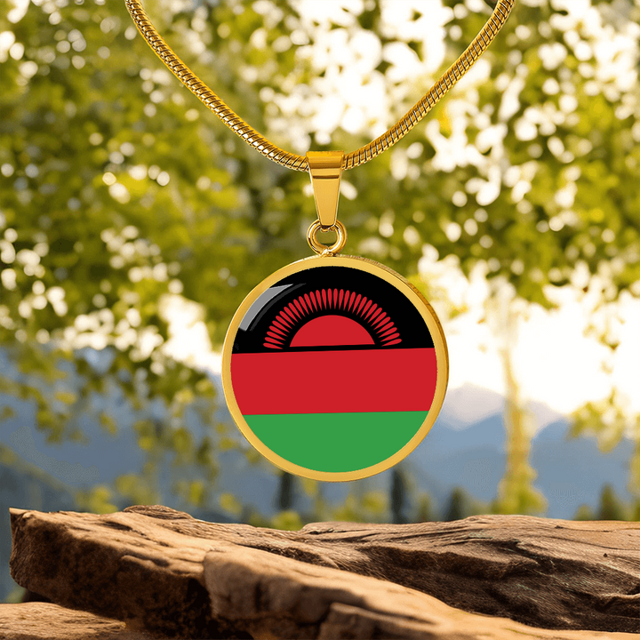 Malawi Flag Pendant Necklace