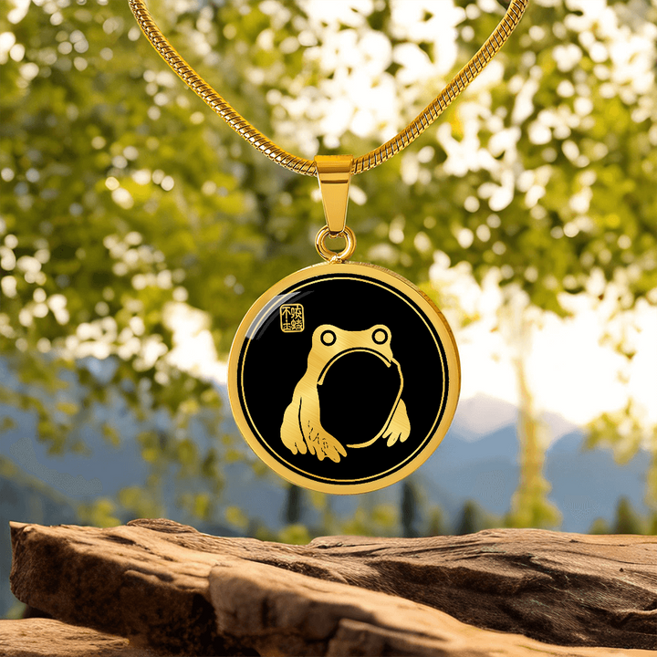 Golden Frog Spirit Necklace