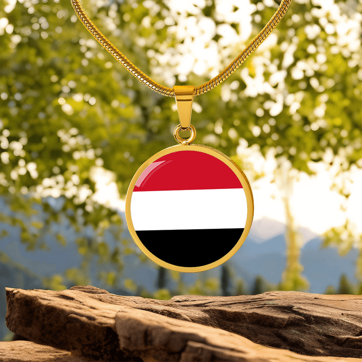 Yemen Flag Pendant Necklace