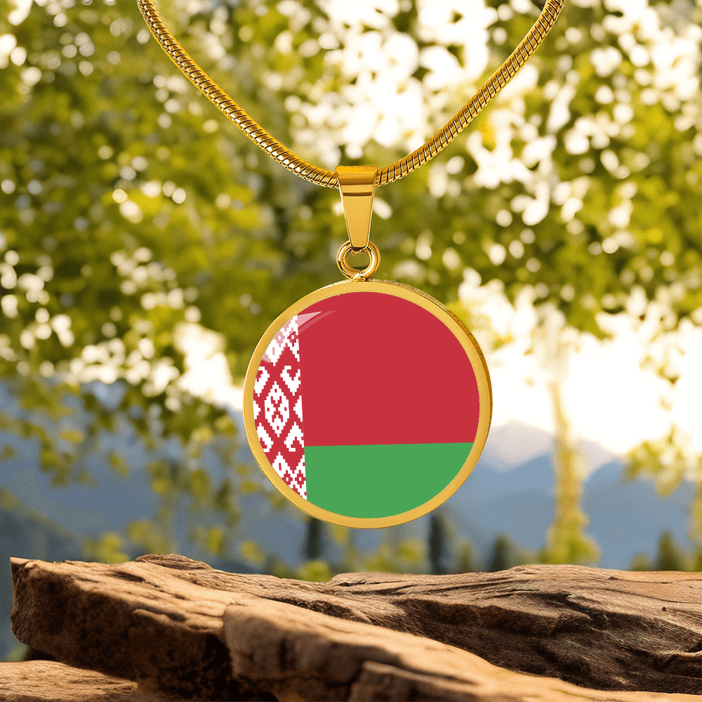 Belarus Flag Pendant Necklace