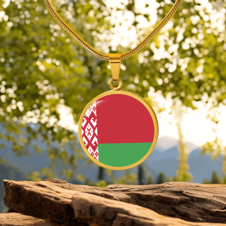 Belarus Flag Pendant Necklace