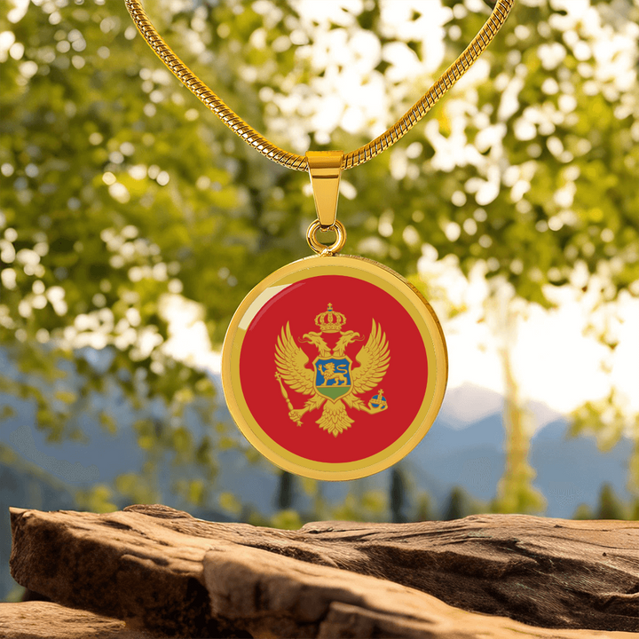 Montenegro Flag Pendant Necklace
