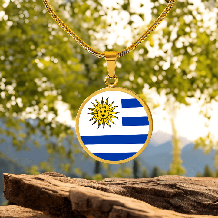 Uruguay Flag Pendant Necklace
