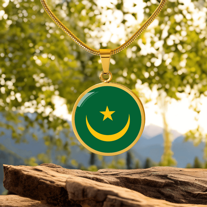 Mauritania Flag Pendant Necklace