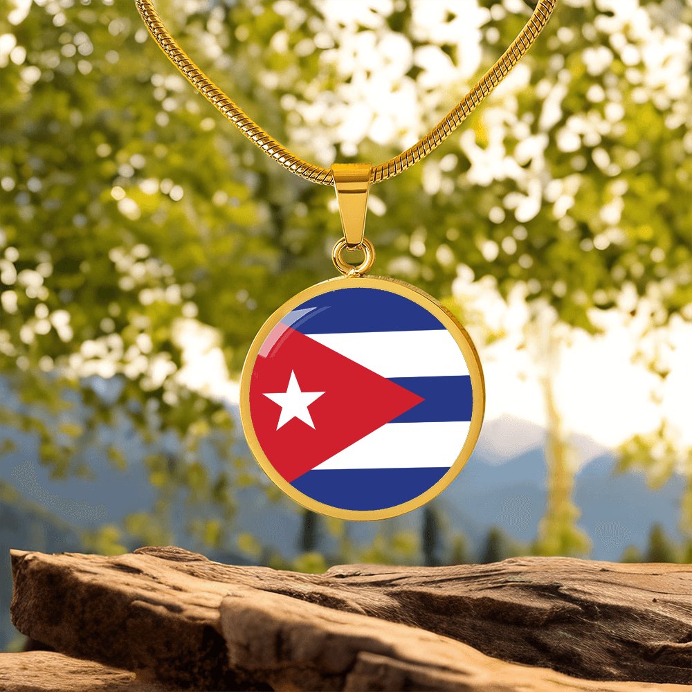 Cuba Flag Pendant Necklace