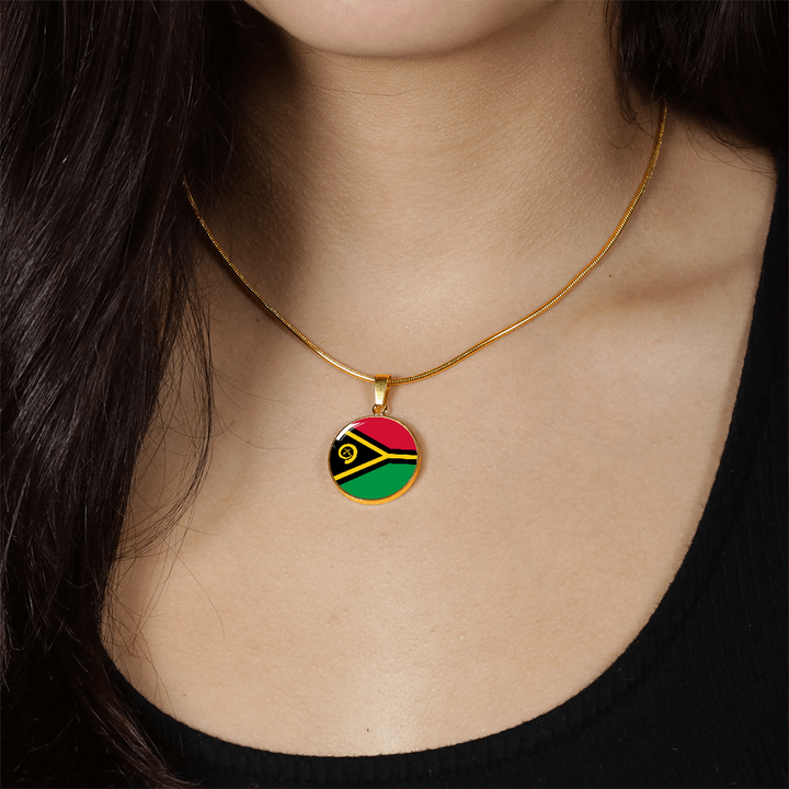 Vanuatu Flag Pendant Necklace