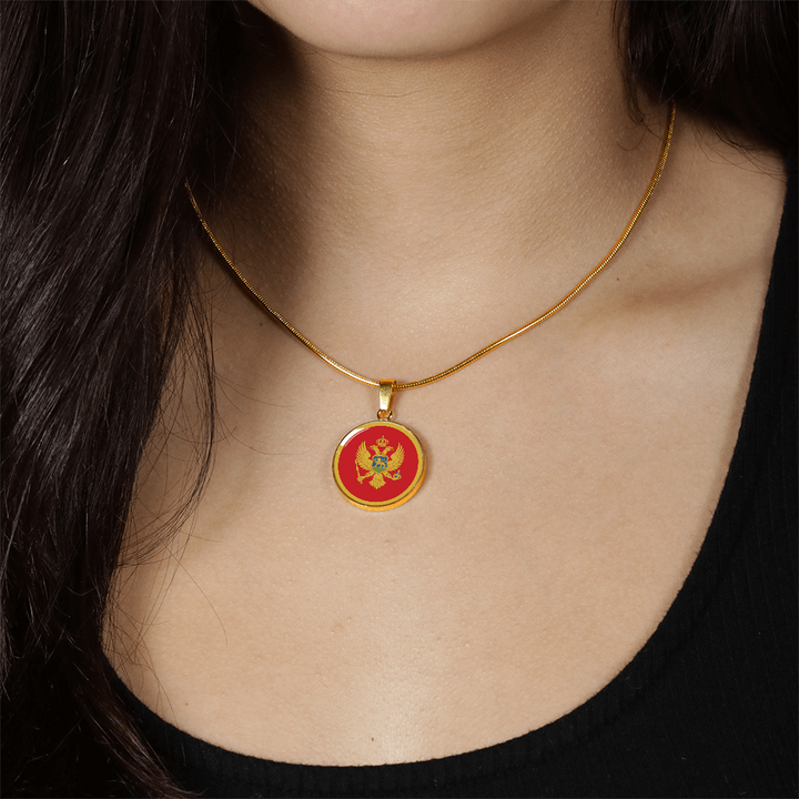 Montenegro Flag Pendant Necklace