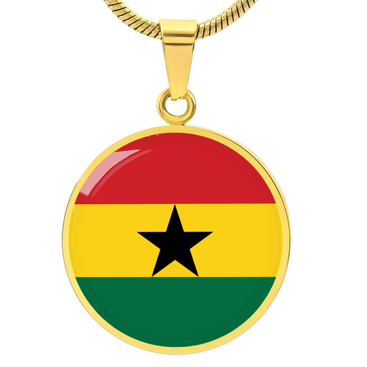 Ghana Flag Pendant Necklace