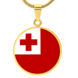 Tonga Flag Pendant Necklace