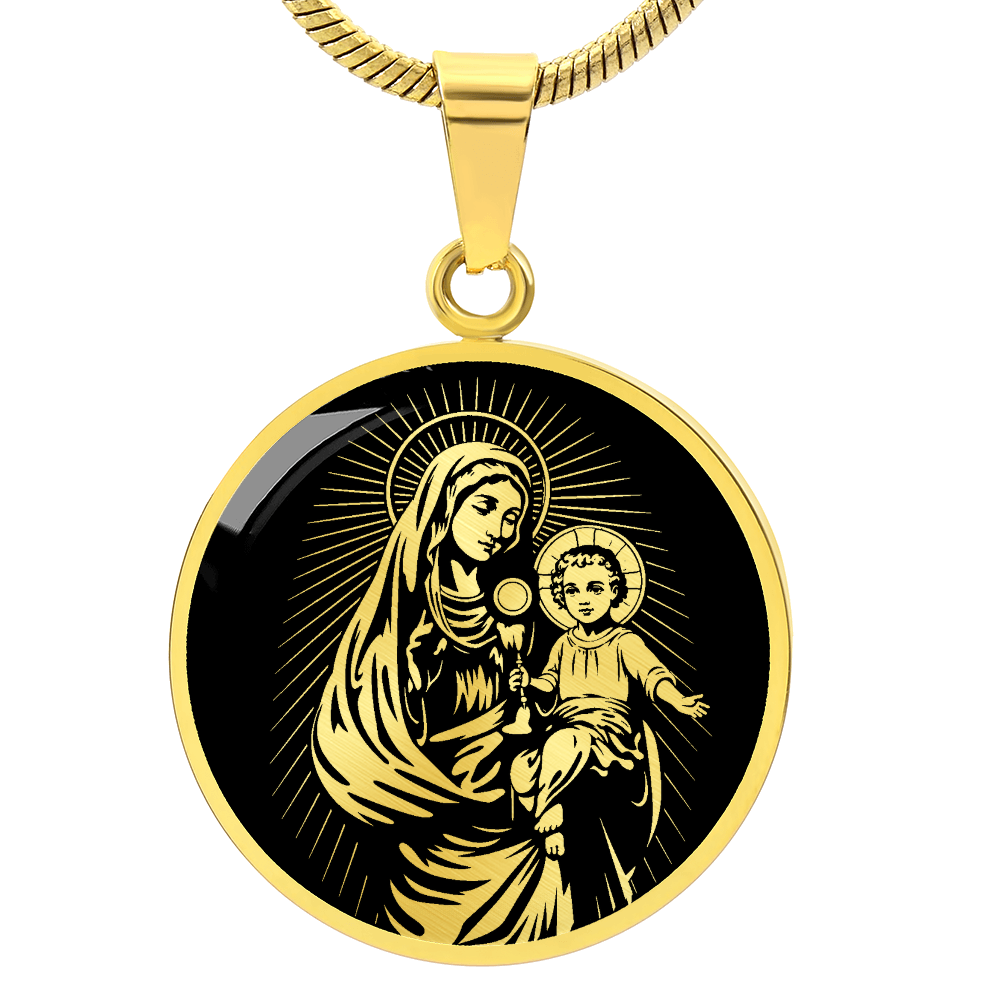 Mother Mary & Child Jesus Necklace
