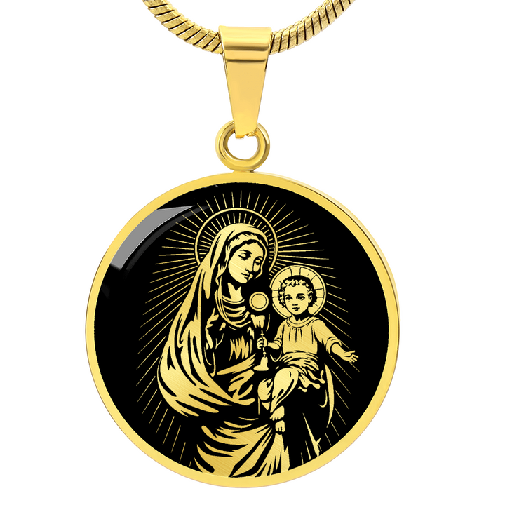 Mother Mary & Child Jesus Necklace