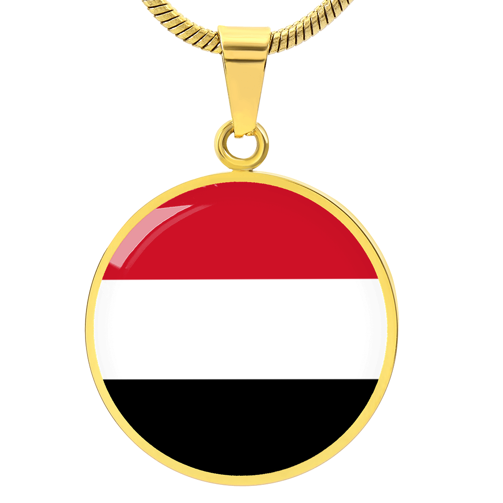 Yemen Flag Pendant Necklace