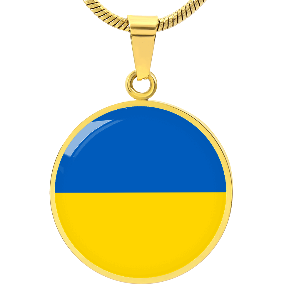 Ukraine Flag Pendant Necklace